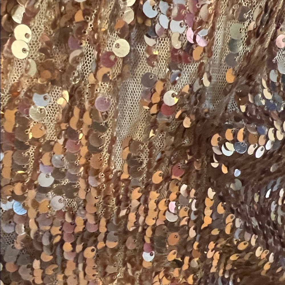 City Chic Rose Gold Sequin pants suit 20 - Picture 14 of 14